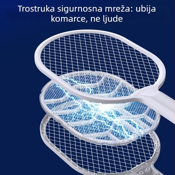 Električna mreža za komarce za kućnu upotrebu – USB punjenje, UV svjetlo mamac, električni šok za ubijanje, ugrađena baterija 1001–1600 mAh, pogodna za prostore od 61 m² i više