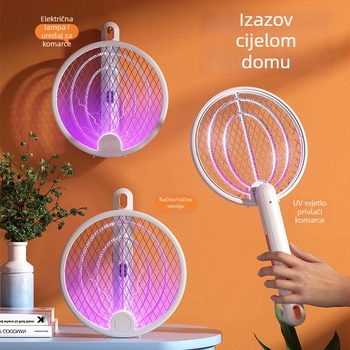 3-u-1 električni komarac ubijač: električni udarac, klopka i UV svjetlo, USB punjenje, sklopiv, ugrađena baterija 1001–1600 mAh, za 11–20 m²