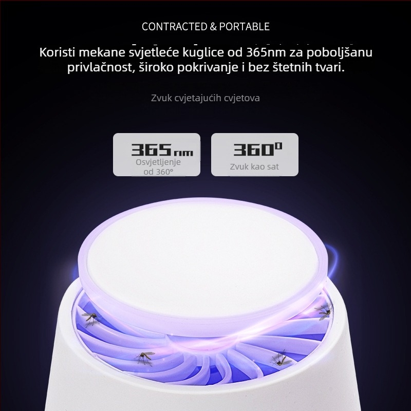 CY-MWD-01 Fotokatalitička lampa za komarce s LED-om, pokriće 10 m², hvatač s valom svjetla, unutarnja tiha operacija