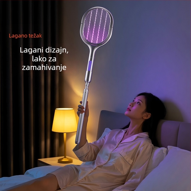 Nova punjiva električna mrežica za komarce – 2-u-1, sklopiva za kućnu upotrebu, UV svjetlo