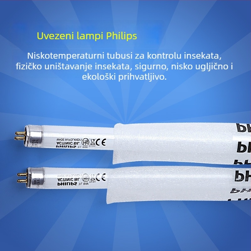 LED ljepljiva lampica za muhe za restorane, zamka za insekte s ljepljivim ulovom, netoksična, industrijskog stila