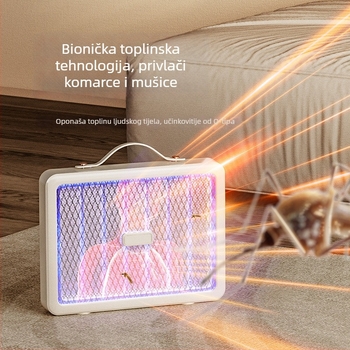 Lampa za uništavanje komaraca – USB punjiva, električni šok, ugrađena 500 mAh baterija, pogodna za 21–30 m², LED štedljiva