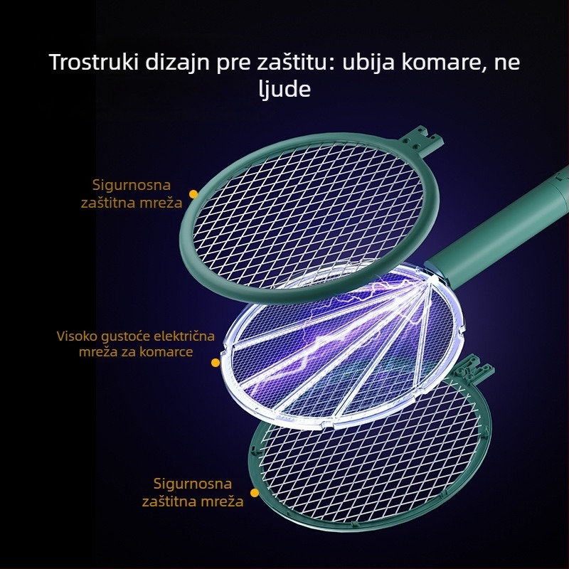 Dva u jednome: električni odvraćivač komaraca i UV lampa – USB punjenje, ugrađena baterija 1001–1600 mAh, pokrivenost 11–20 m², vrijeme punjenja 3–5 sati