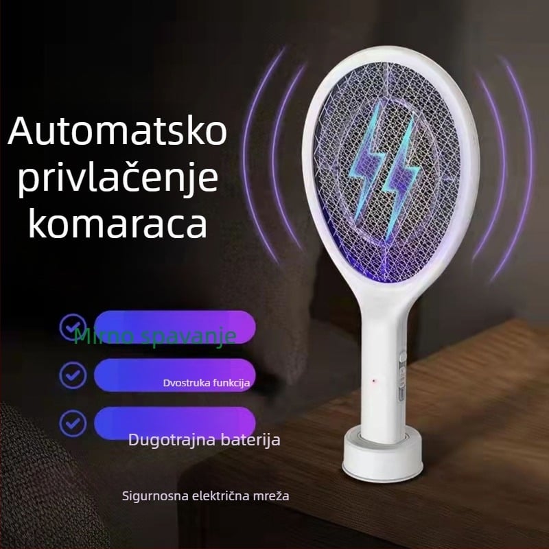 2-u-1 USB napajano električno sredstvo za ubijanje komaraca i LED lampu, pokrivenost do 10 m², ručni električni šok