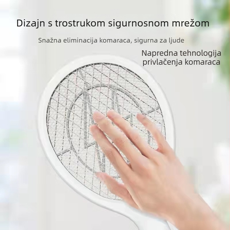 2-u-1 USB napajano električno sredstvo za ubijanje komaraca i LED lampu, pokrivenost do 10 m², ručni električni šok