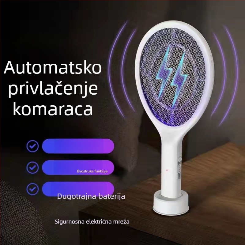 2-u-1 USB napajano električno sredstvo za ubijanje komaraca i LED lampu, pokrivenost do 10 m², ručni električni šok