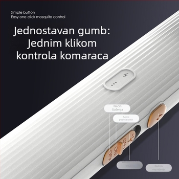 Električna raketa za komarce i lampica – Dvostruka funkcija, Sklopiva 0–180°, Punjiva za 2 sata, Ugrađena baterija 500 mAh, LED svjetlo
