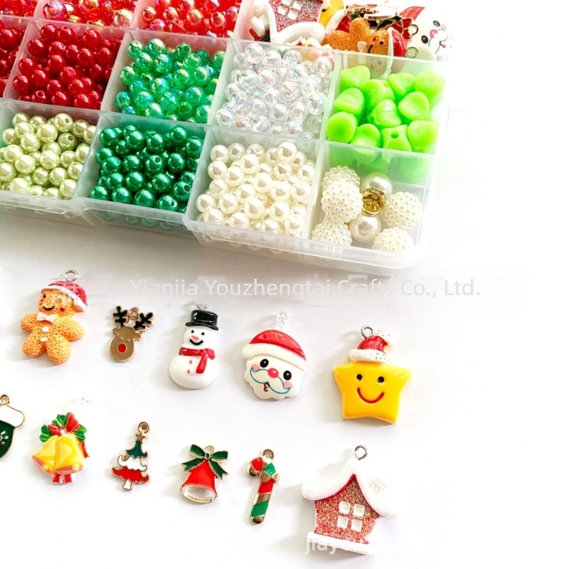 DIY dječji set za božićne perle — perle za slobodno navlačenje, materijal: plastična smola, postupak proizvodnje: ubrizgavanje i ručna montaža, izvorni dizajn, jesen 2021