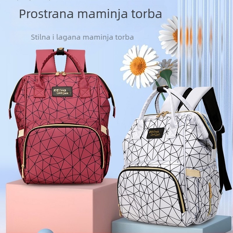 Ruksak za mamu i bebu, višestruke namjene, lagan, najlonski materijal, vodootporan, izolacija, otpornost na habanje, naramenica s zračnim jastukom