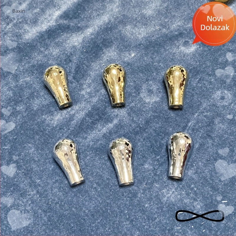 Drška od mesinga za ormar i ladicu, kalupirana tekstura vodnih kapljica, s jednim otvorom za montažu, moderan minimalistički stil