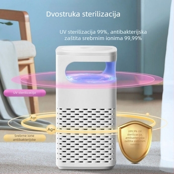 Unutarnja UV lampa za hvatanje komaraca, 360° rotacija, pokrivenost 21–30 m², hvatanje svjetlosnim valom + električni šok, netoksična