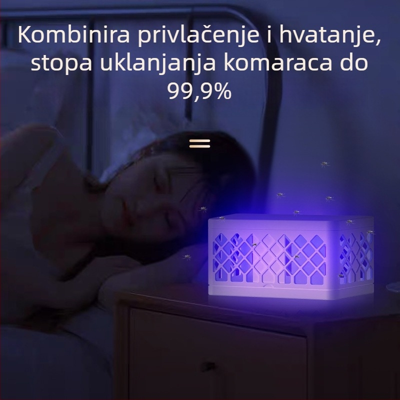 Lampa za ubijanje komaraca s ugrađenom baterijom, LED svjetlo, do 10 m² pokrivenost, ABS kućište, trajanje baterije 1–3 h