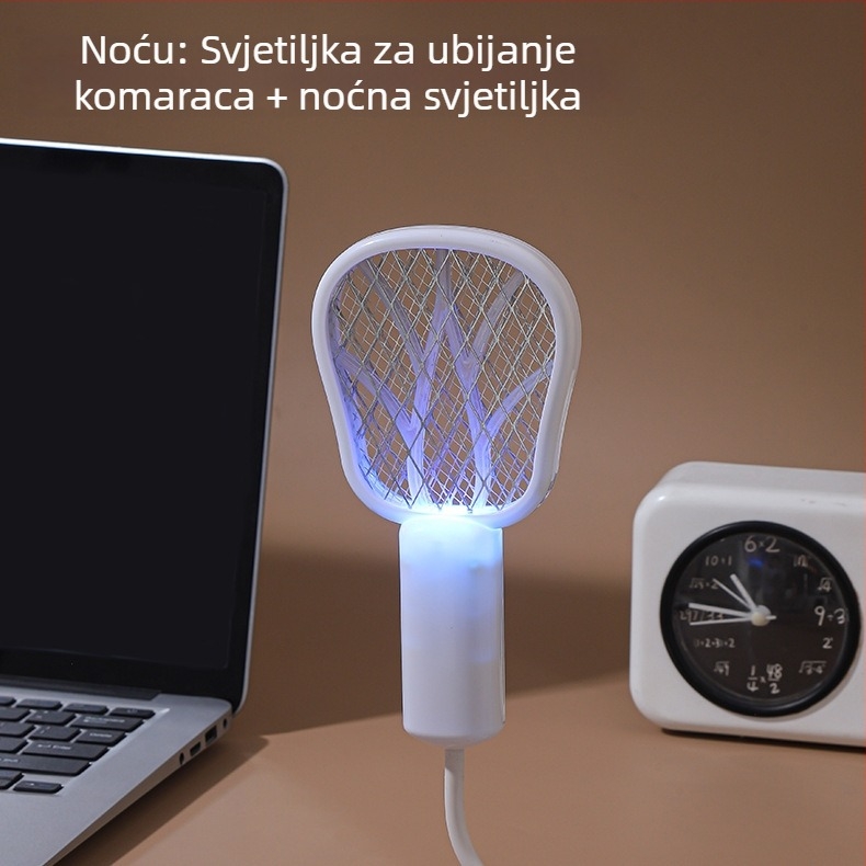 Električna mušobijka – mini 3-u-1, automatsko privlačenje, kućna upotreba, domet do 10 m², LED rasvjeta