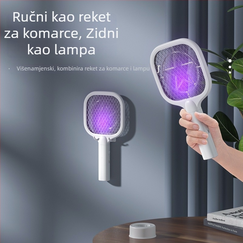 Mini zidni električni ubijač komaraca, 2 u 1, s LED svjetlom