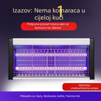 Električna lampa za ubijanje komaraca – za dom i restoran – pokriva do 61 m², netoksična, ubija komarce električnim šokom, sklopiva, uklonjiva baterija (>12 h trajanja)