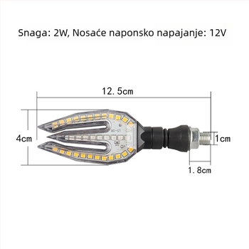 Motocikl LED sekvencijalna signalizacija i dnevna svjetla, 12V, model ZXD-11, 2W, 4000 lm, 10000 h