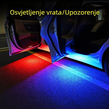 Automobilsko upozoravajuće svjetlo s bežičnom instalacijom, ambijentalno i svjetlo dobrodošlice, senzor, zaštita od sudara i naleta