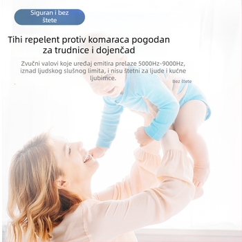 M60 Električni repelent za komarce, 5V, 34Hz–70kHz, 5W, Podržava punjenje