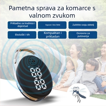 M60 Električni repelent za komarce, 5V, 34Hz–70kHz, 5W, Podržava punjenje