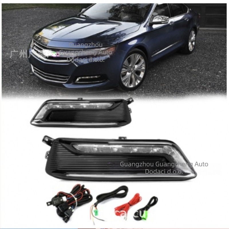 LED DRL svjetla i svjetla za maglu za Chevrolet Impala 2014–2019, ABS kućište, 12V, 6000 lm, LED 1W