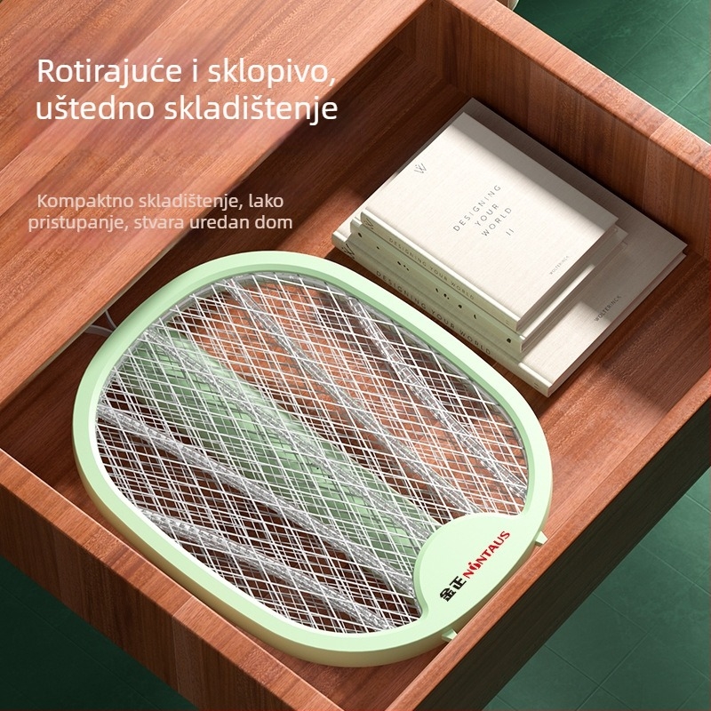 Sklopiva električna ubijač komaraca s UV lampom, ugrađena baterija, pokrivenost 11–20 m², 180° sklop