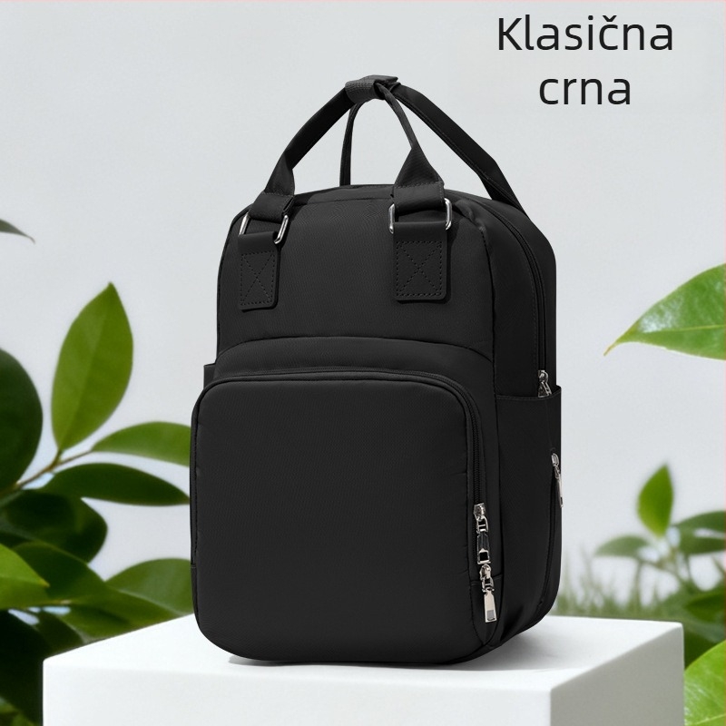 Torba za majčinstvo i bebu, velik kapacitet, vodootporan Oxford materijal, urbani minimalistički dizajn, naramenice sa zračnim jastucima