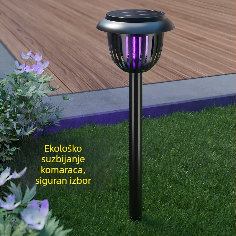 Vanjska solarna lampa za ubijanje komaraca, metalno kućište, inteligentno upravljanje svjetlom, vodootporna