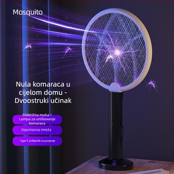 Kućna USB‑punjiva električna mreža protiv komaraca – 2‑u‑1, mreža od aluminija, LED privlačenje, pokrivenost do 10 m²