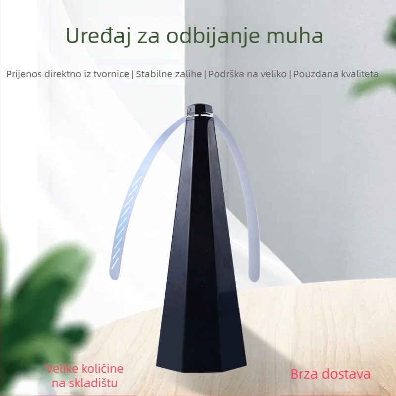 Vanjski višefunkcionalni ventilator s UV lampom za hvatanje komaraca i odbijanje muha – rotacija 0–180°, aluminijska mreža, USB napajanje 5V, pokrivenost do 10 m²