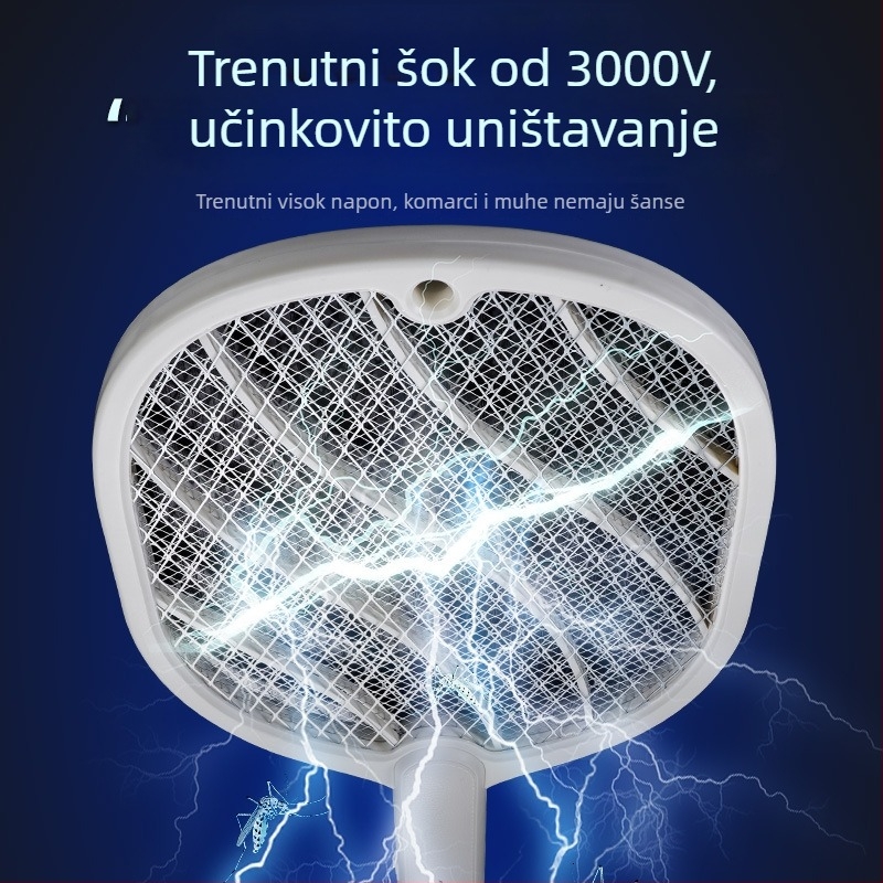 Električna mreža za komarce za kućnu upotrebu – 2025 model, pokriće do 10㎡, UV-lampa, mreža od nikl-zinc-željezo, ugrađena baterija, trajanje baterije 1–3 h