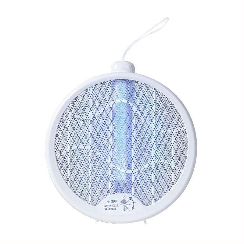 Sklopiva električna lopatica za komarce za kućnu upotrebu, napajanje R6 3 u 1, LED 8W, okret 0–180°, punjenje 3 sata, svjetlosna zamka + električni šok