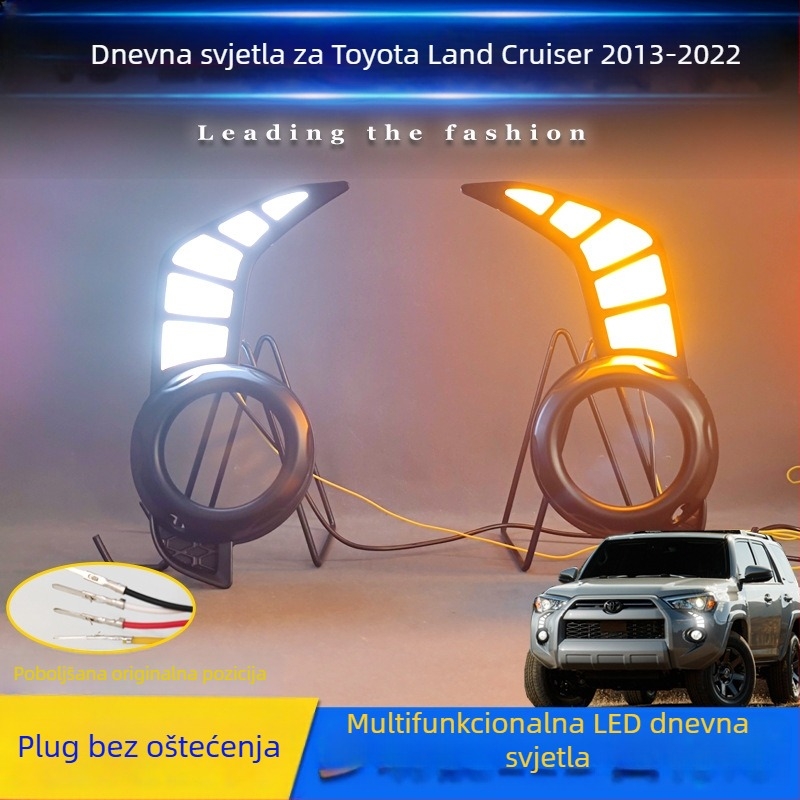 LED dnevna svjetla za Toyota 4Runner 2013-2021 Super Dominator s prednjim svjetlima za maglu i pokazivačem smjera, ABS+PC, 12V, 5-10W, 60 000h, 50 000 lm