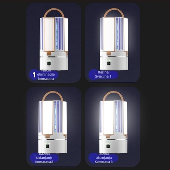 3-u-1 vanjska lampa za ubijanje komaraca s LED, 220V, stolna ili zidna montaža, model 638, prilagodljiva