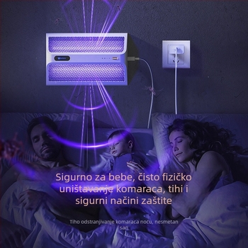 Lampa za ubijanje komaraca s Type-C punjenjem, ugrađena baterija 1001–1600 mAh, pokrivenost 41–60 m², LED svjetlo, električni šok