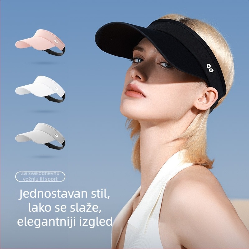 Unisex sportska kapa za vanjsku upotrebu s UV zaštitom, Nylon/Spandex materijal, logo tiskano, prilagodljivo, pogodno za trčanje, vožnju bicikla i tenis