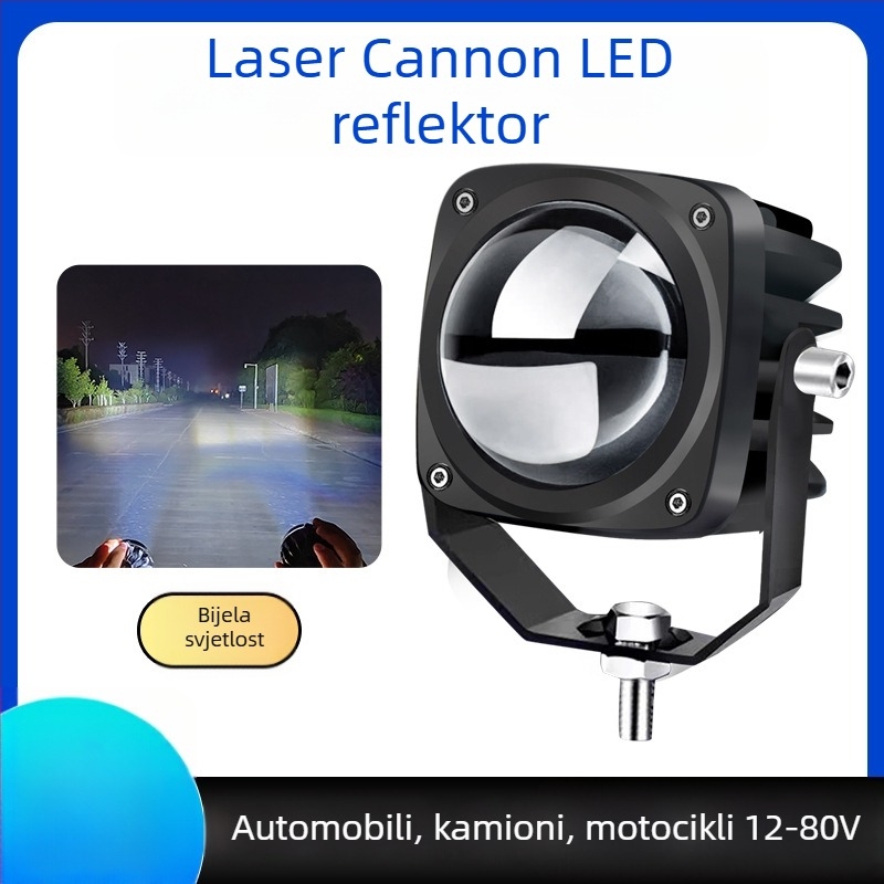 Laser spot svjetla za automobile i motocikle, LED 70W, 12/24V, IP68, aluminijsko kućište