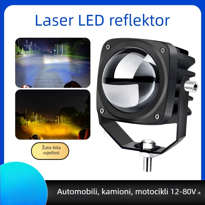 Laser spot svjetla za automobile i motocikle, LED 70W, 12/24V, IP68, aluminijsko kućište