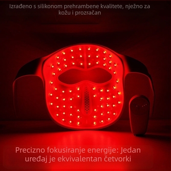 Maska za ljepotu s fotonskom terapijom za kućnu upotrebu — USB punjenje, baterija 1400–1800 mAh, 3 brzine