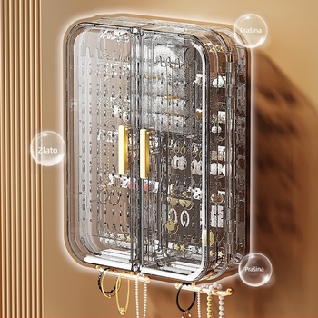 Zidni organizator nakita, višesmjerni, s više od 8 pretinaca, od plastike, otporan na prašinu