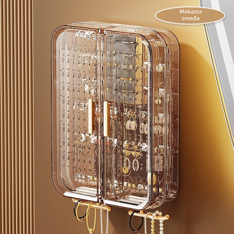 Zidni organizator nakita, višesmjerni, s više od 8 pretinaca, od plastike, otporan na prašinu