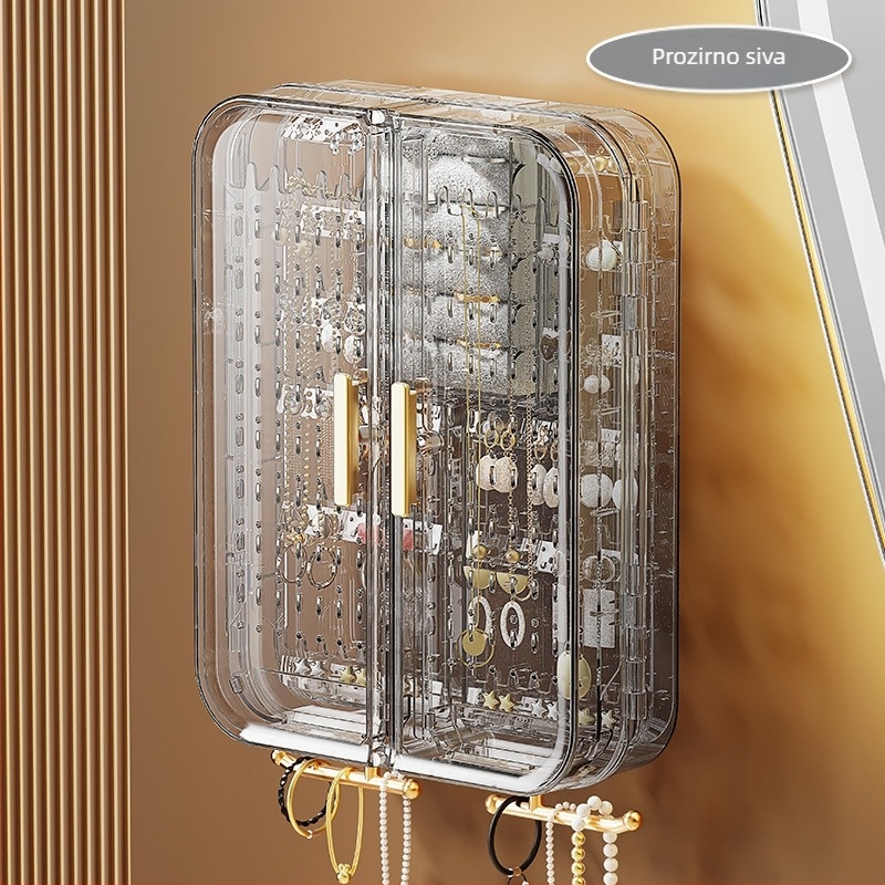 Zidni organizator nakita, višesmjerni, s više od 8 pretinaca, od plastike, otporan na prašinu