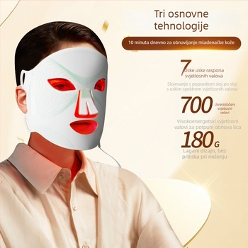 Kućna fotonska maska za lice – maska za ljepotu s fotonskom terapijom, podizanje lica i rejuvenacija kože, kućna upotreba, 4 razine postavki