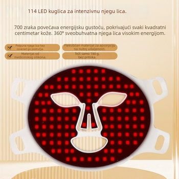 Kućna fotonska maska za lice – maska za ljepotu s fotonskom terapijom, podizanje lica i rejuvenacija kože, kućna upotreba, 4 razine postavki