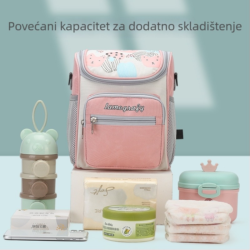 Torba za mamu za kolica — Veliki kapacitet, Višenamjenska, Nylon, Vodootporna, Ultra lagana