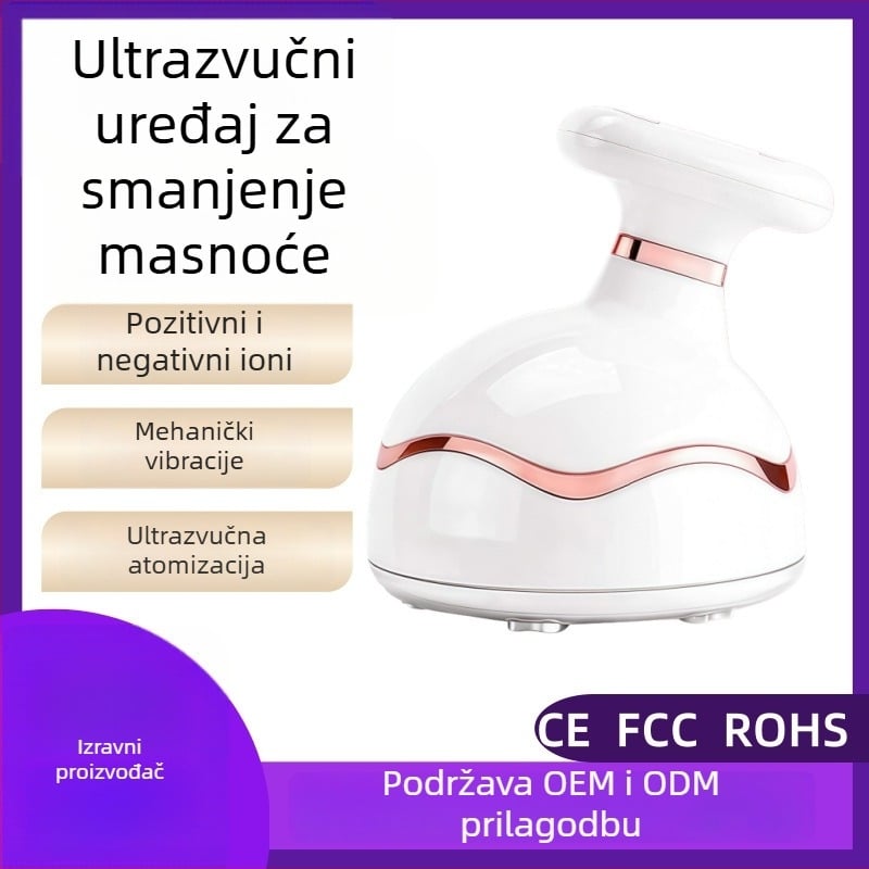 Ručni RF beauty uređaj za sagorijevanje masnih naslaga s ultrazvučnom atomizacijom i ionizacijom, baterija 1200–2000 mAh, IPX0 ocjena
