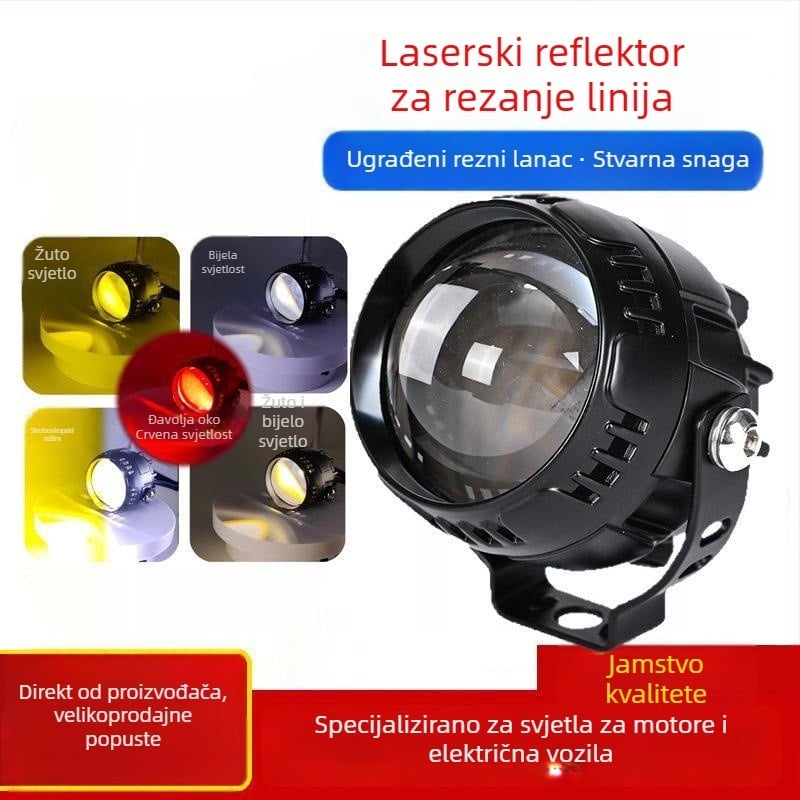 LED spotlight za motocikl/električno vozilo s fokusnom lećom, 18W, DC12-80V, IP65, aluminijsko kućište, Hongke