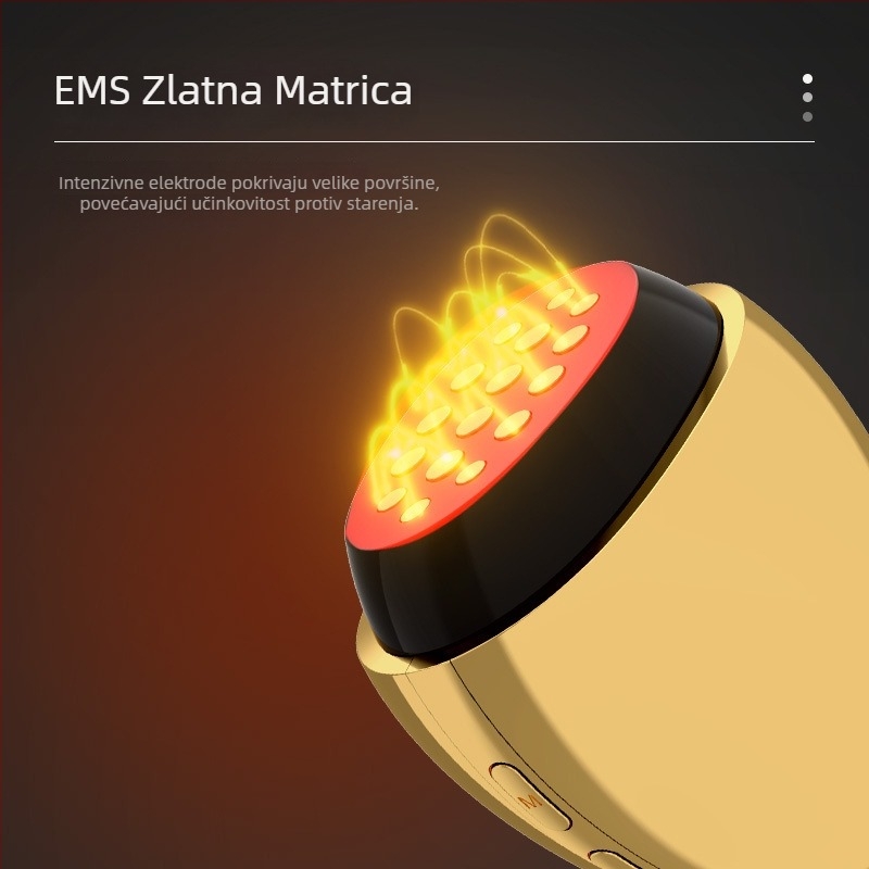 Električni kućni RF uređaj za lice, izravnavanje finih linija, posvjetljivanje i pomlađivanje kože, EMS s zlatnim kolagenom