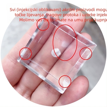 T-oblik akrilni stalak za nakit za naušnice, jedan nivo, luksuzan dojam