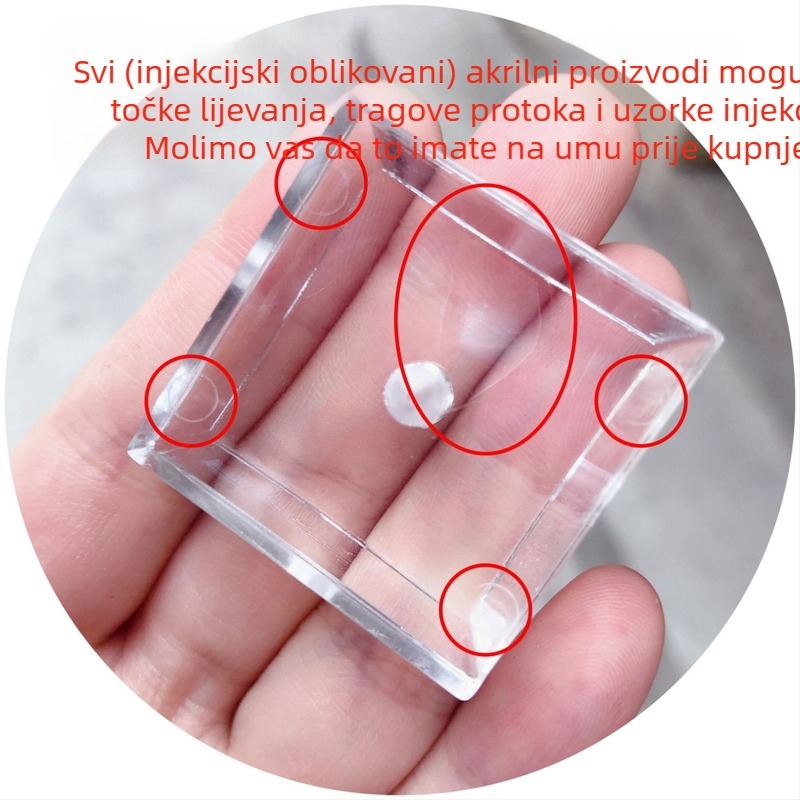 T-oblik akrilni stalak za nakit za naušnice, jedan nivo, luksuzan dojam