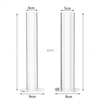 Prozirni akrilni stalak za trake za kosu, cilindrični dizajn okrugle cijevi, spojna konstrukcija